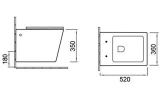 Унитаз подвесной SantiLine SL-5007MW безободковый белый матовый